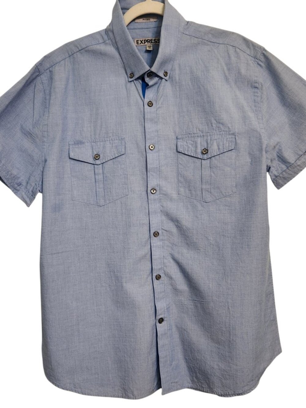 Express Light Blue Men's Button Down Shirt Size XL (17 - 17 1/2)